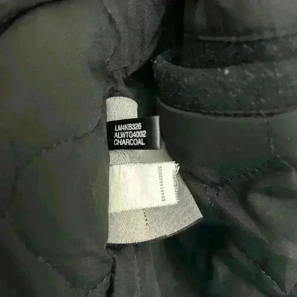 Levis Pea Coat Men's Black Wool Double Breasted Insulated Quilted Size XL - Picture 7 of 10